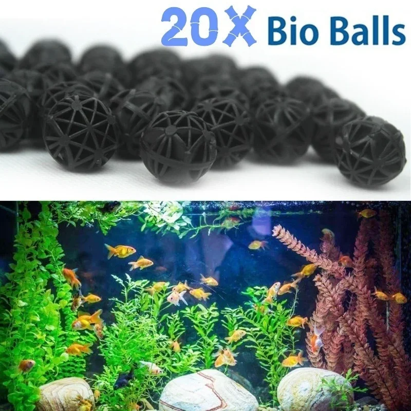 Planted Aquarium With Fish - 20Pcs 16mm Aquarium Filter Bio Balls