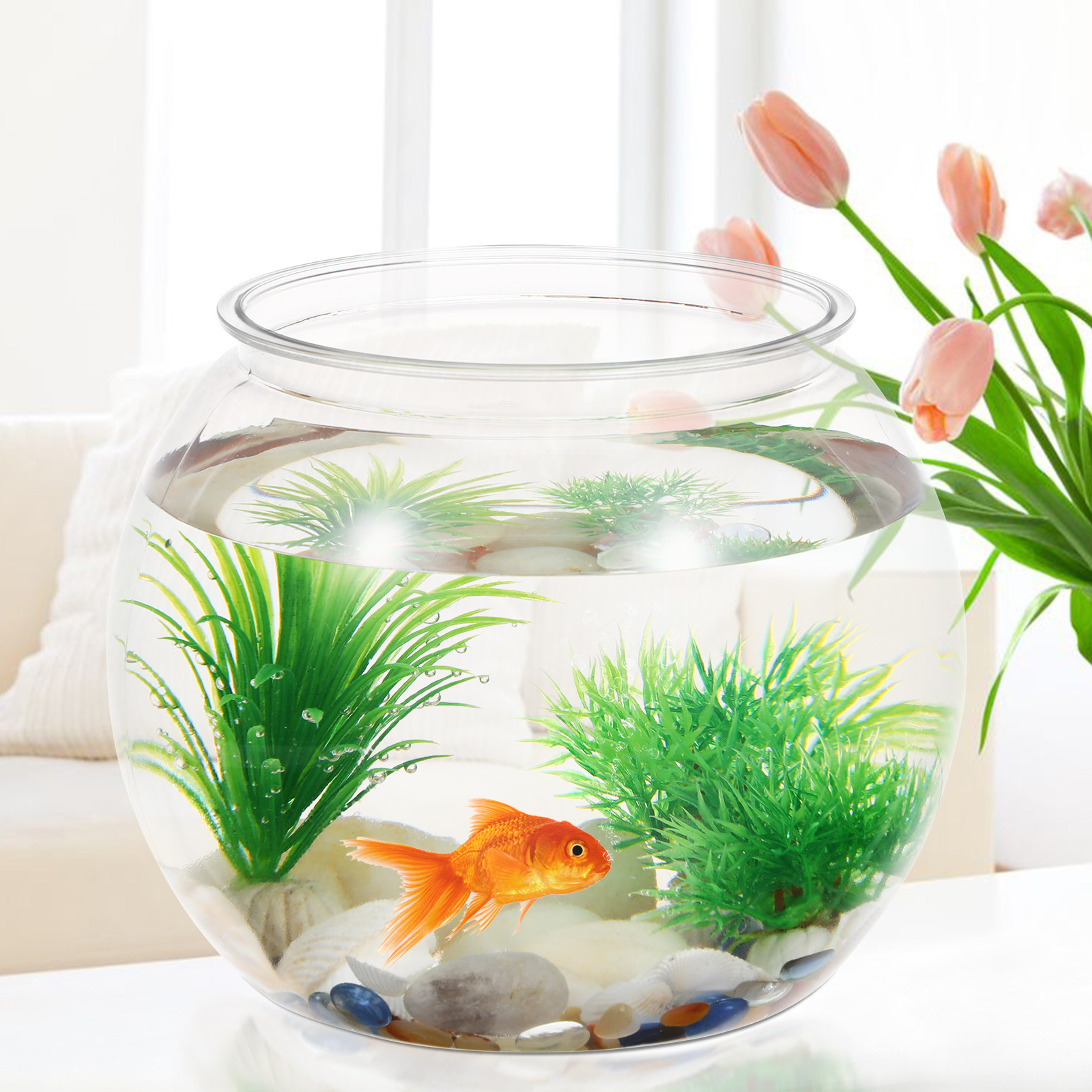 Anti-Falling Plastic Fish Bowl - Planted Aquarium Bowl recension och pris