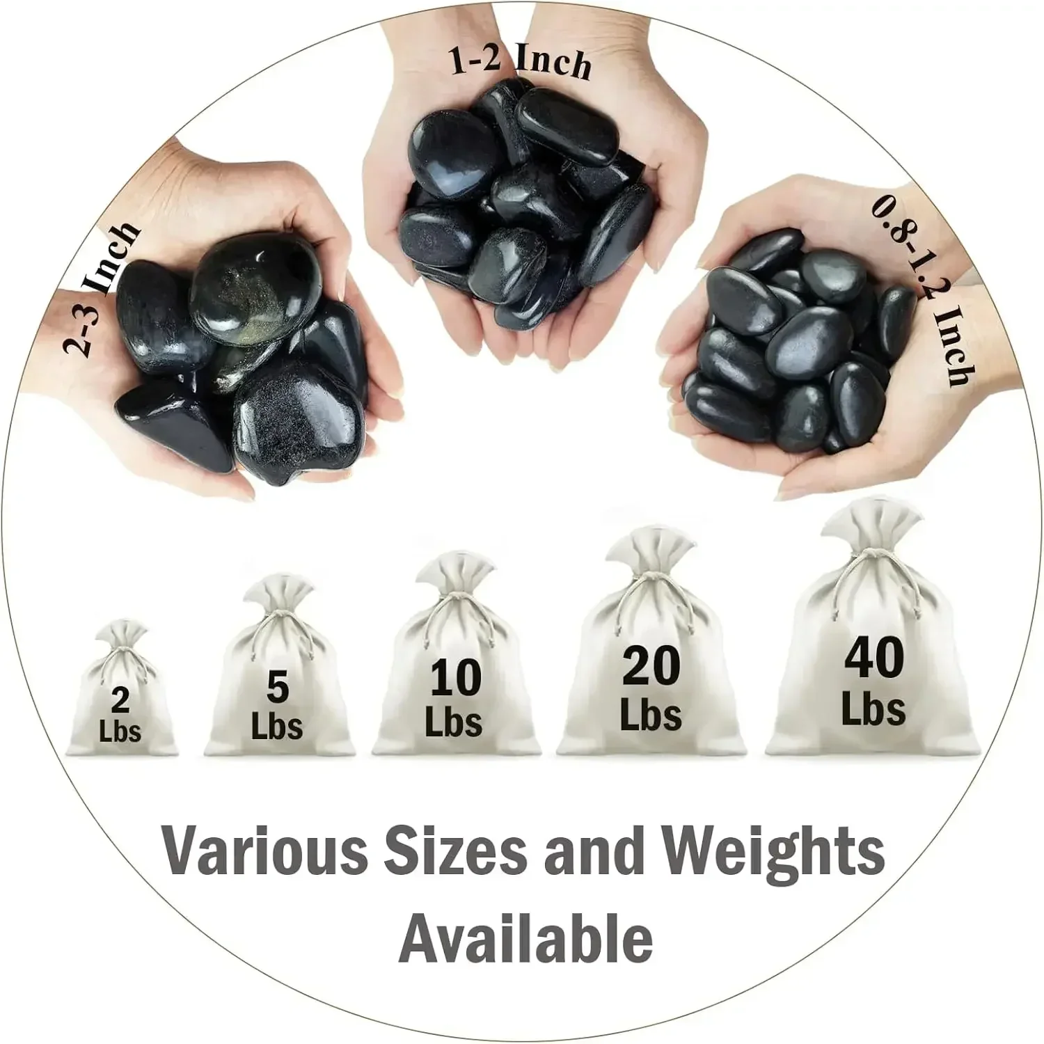 40 lbs Black River Rocks for L - Planted Aquarium With Fish recension och pris