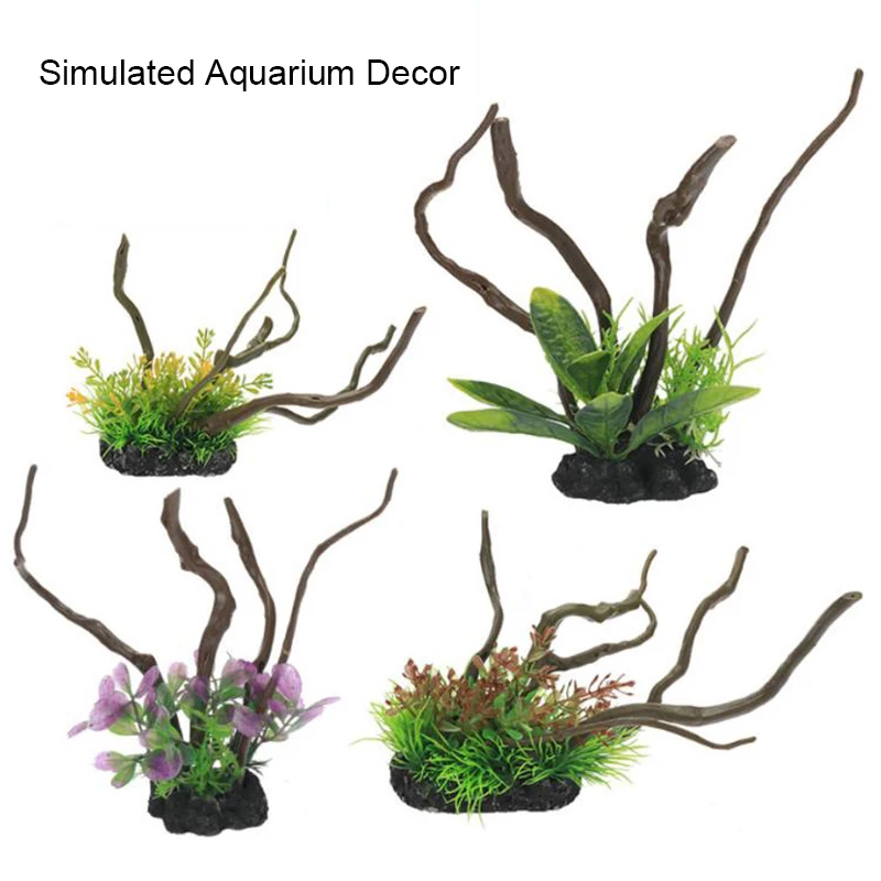 Simulated Fish Aquarium Decora - Aquarium Planted Wood recension och pris