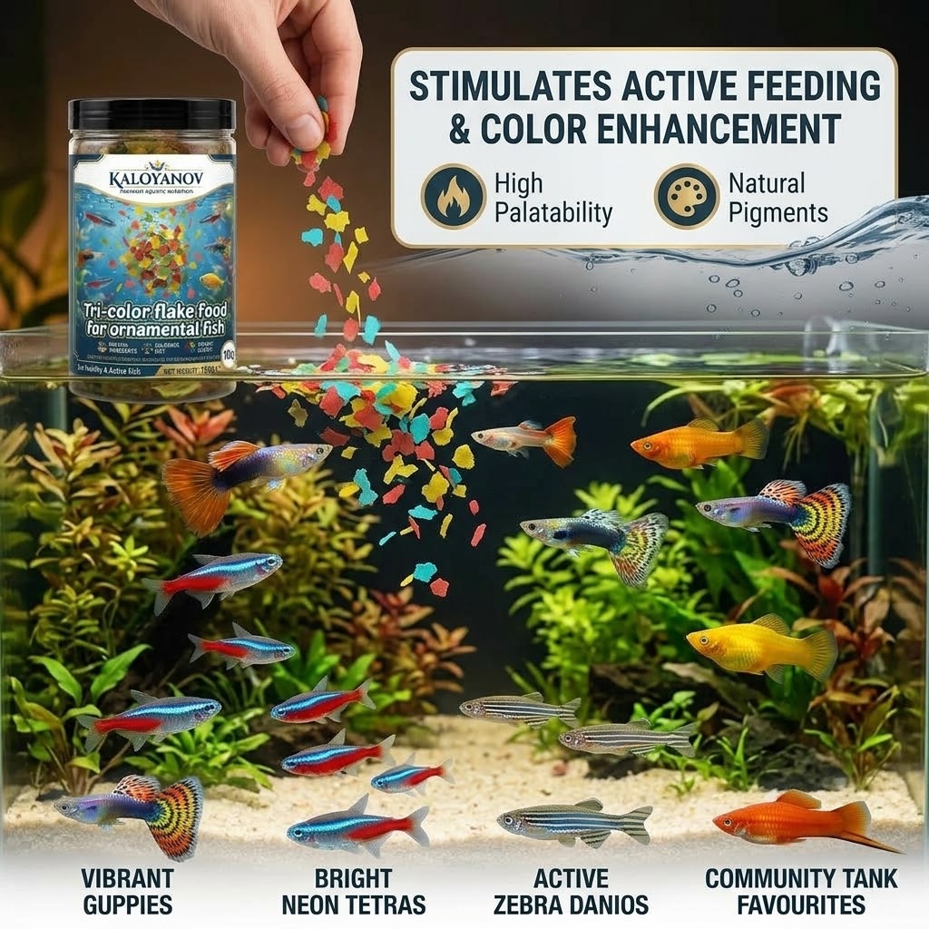 Premium 3-Color Flakes Fish Fo - Tetra Food Tropical Flakes recension och pris
