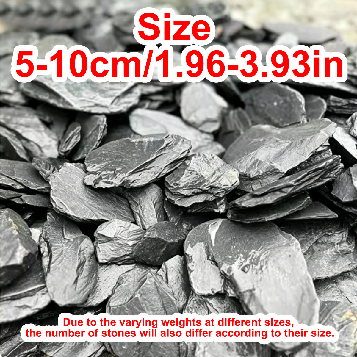 800g 5-10cm Black Slate Stone  - Aquasoil Substrate recension och pris