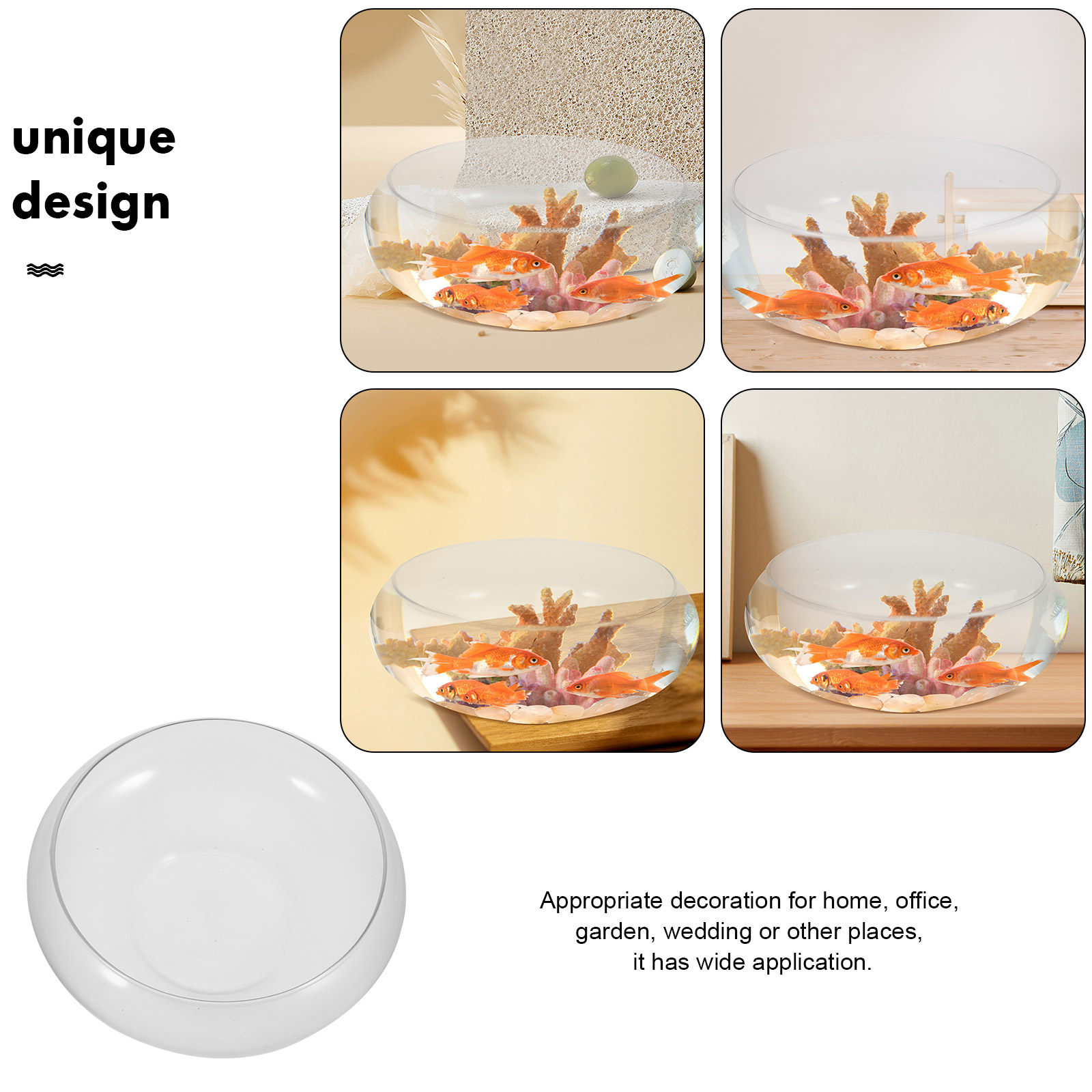 Glass Fish Bowl Small Fish Tan - Planted Aquarium Bowl recension och pris